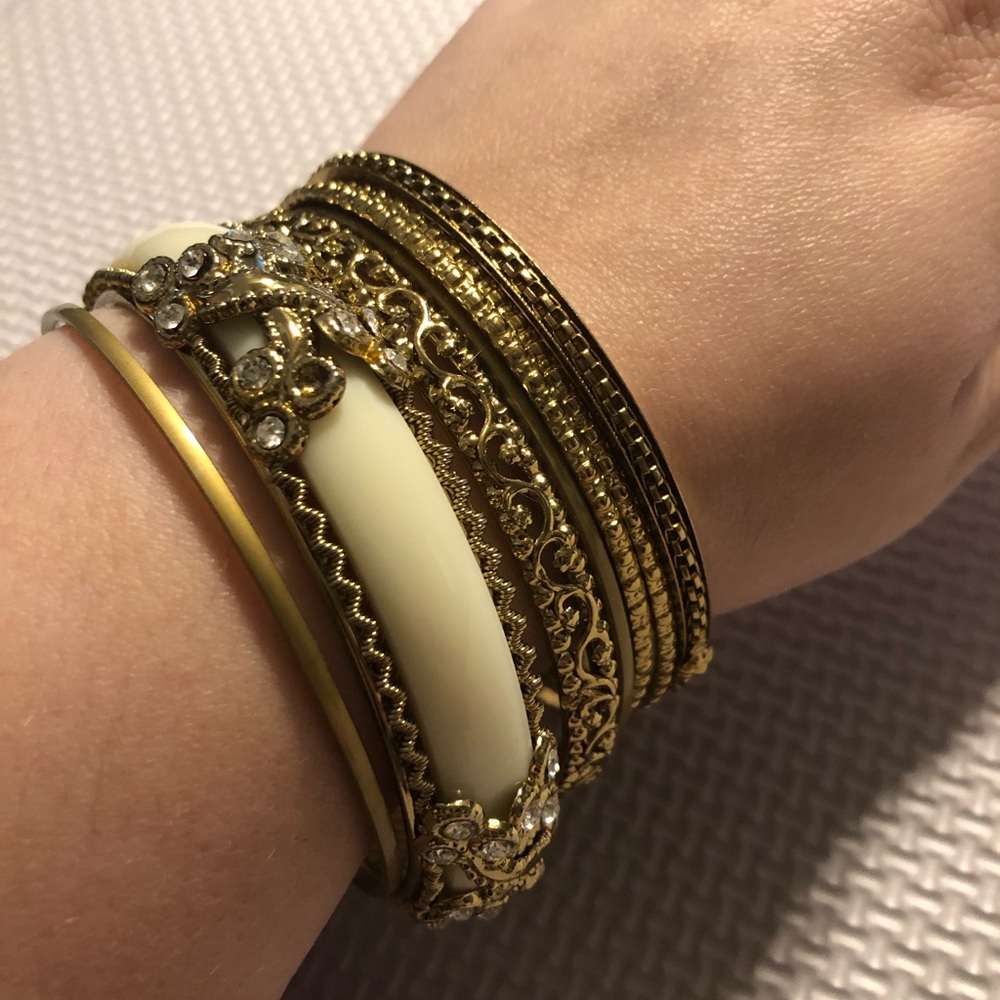 Gold Bangle Set - Picture 2 of 3